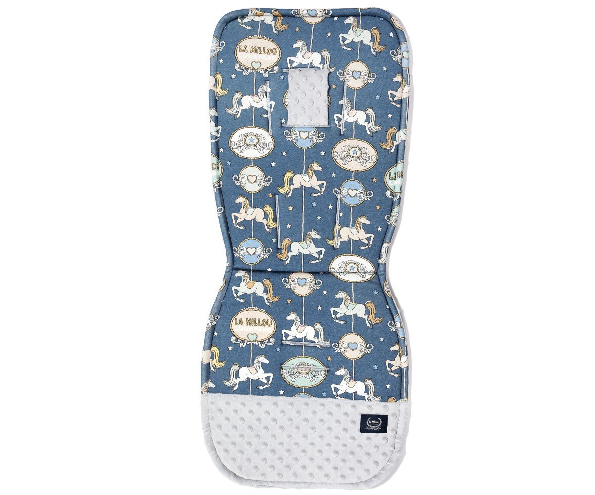Organic Jersey Stroller Pad - Lunapark By Night - Light Grey