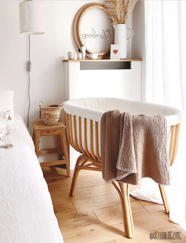 Rattan Λίκνο Childhome & Στρώμα - Image 3