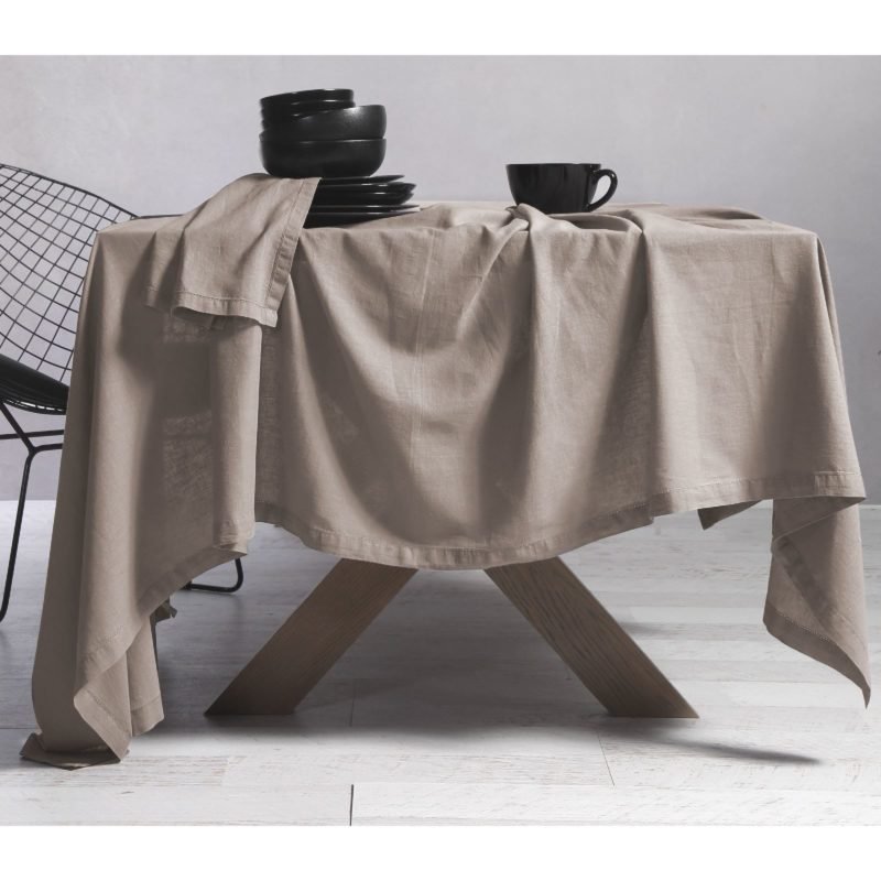 Τραπεζομάντηλο Cotton-Linen Beige – 150x250cm