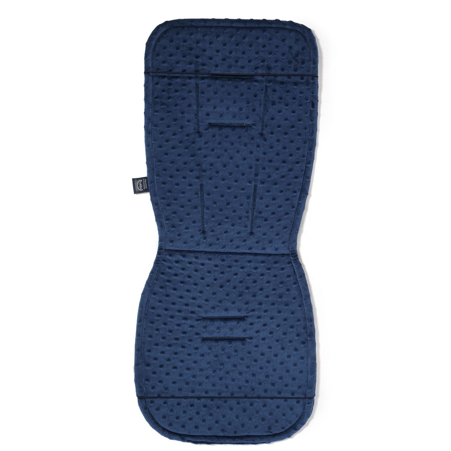 Organic Jersey Stroller Pad - Route 66 - Minky Harvard Blue - Image 2