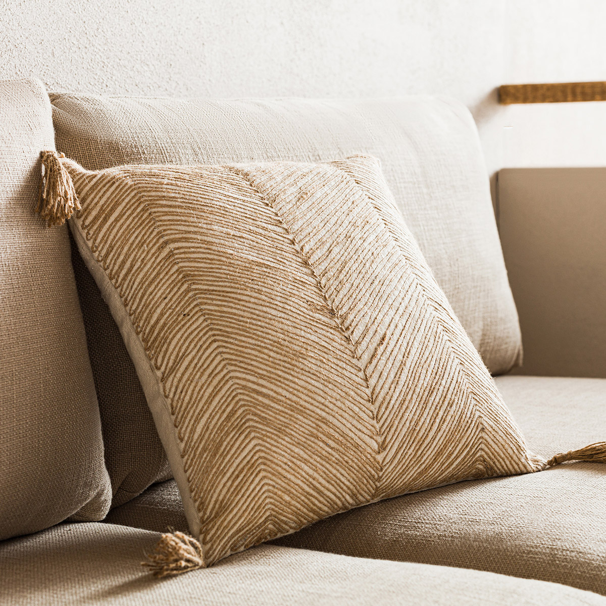 Φυσικό Jute Μαξιλαροθήκη