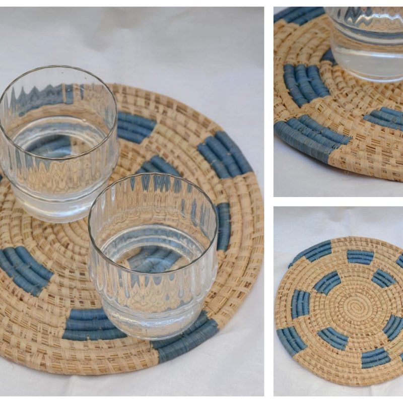 ”Greece” Handmade Νatural Straw Δίσκος