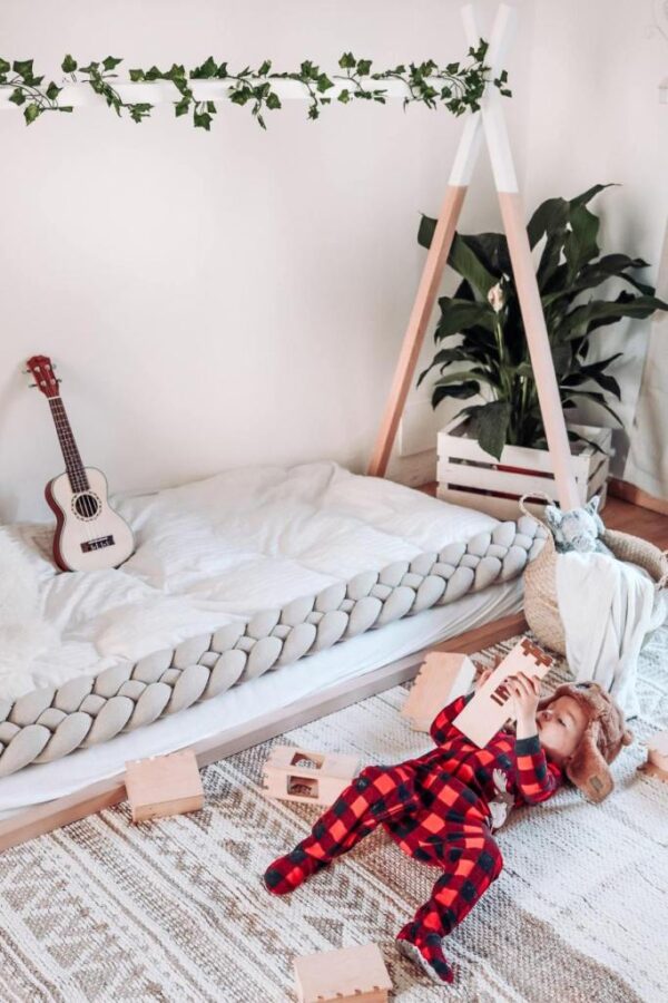 Πλαίσιο Kρεβατιού Childhome TIPI 90*200cm Natural-White - Image 5