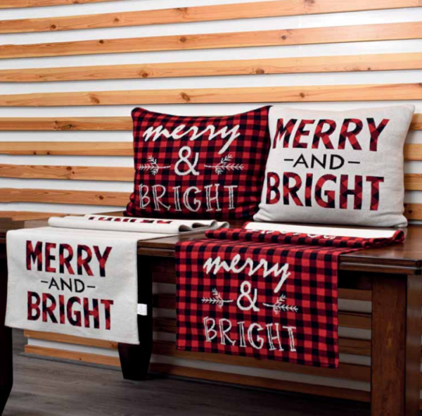 Plaid Merry & Bright- Red Μαξιλάρι - Image 2