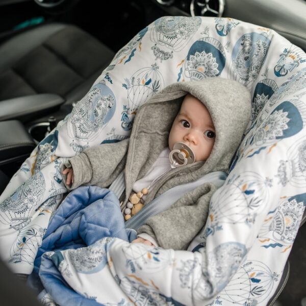 Organic Jersey Car Seat Blanket - On The Road - Image 3