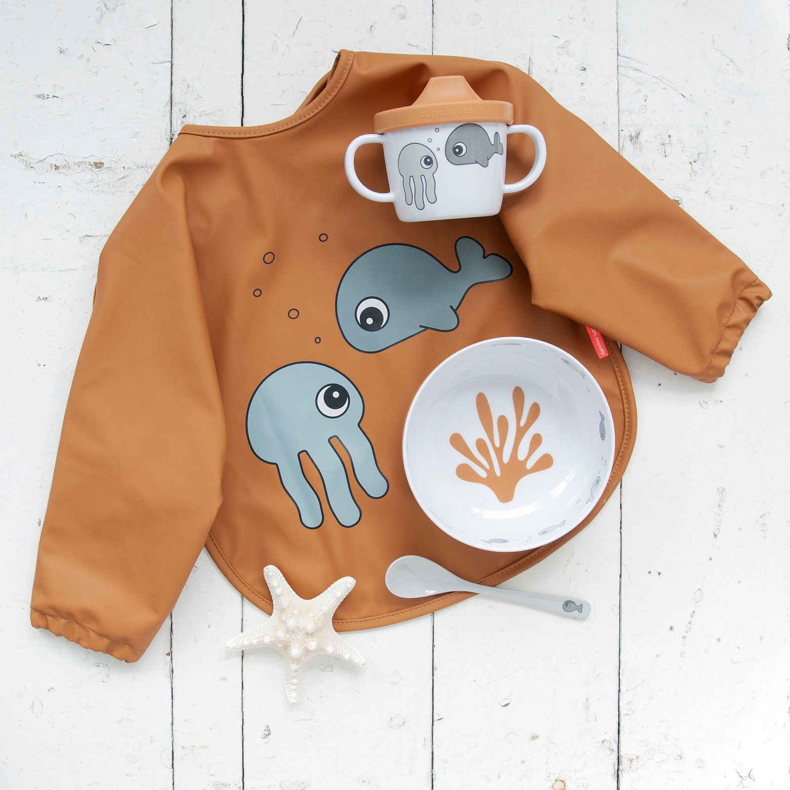 Sea Friends Mustard/Grey - Σετ Φαγητού First Meal -Done By Deer - Image 2