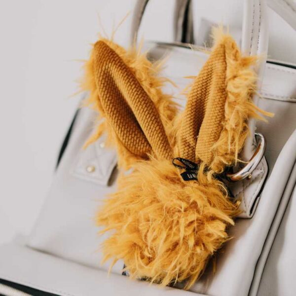Fluffy Keychain Bunny - Honey