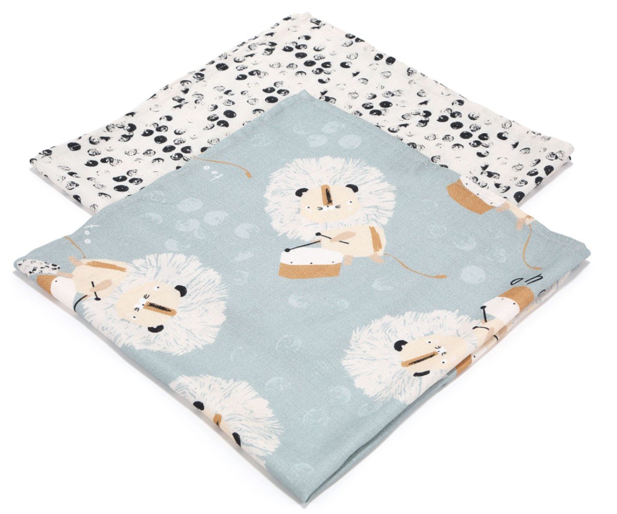 2 Pack Bamboo Μικρές Μουσελίνες - Wild Cats Stone (Silver Plus Protection Τεχνολογία)
