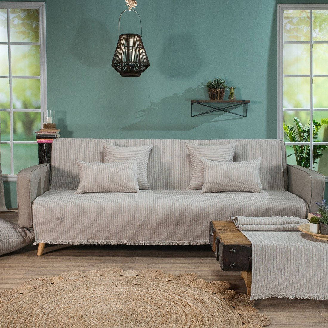 Capri Ριχτάρι- Μπεζ/Σιέλ