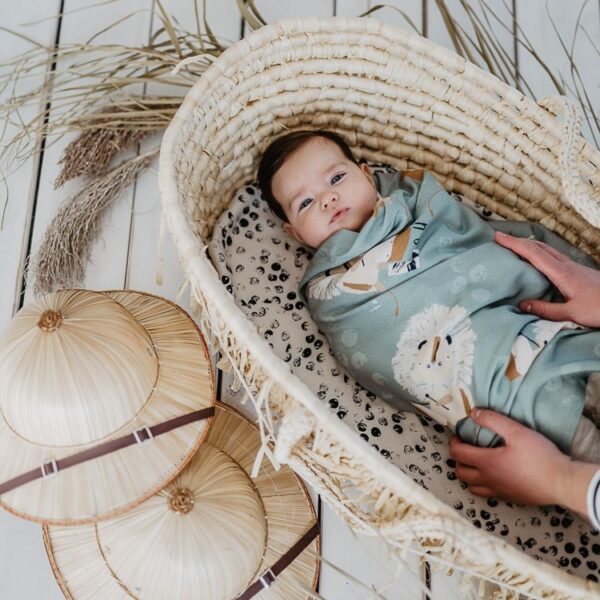 Bamboo Κουβερτούλα Swaddler Boho Palms Light - Image 3