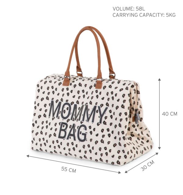 Τσάντα Αλλαγής Childhome Mommy Bag Big Canvas Leopard - Image 7