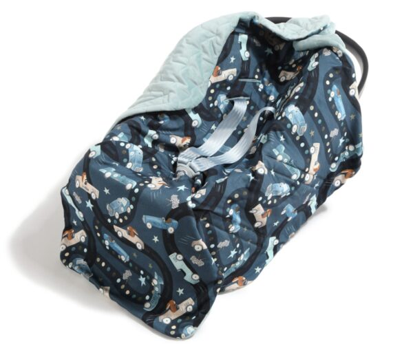 Organic Jersey Car Seat Blanket - On The Road