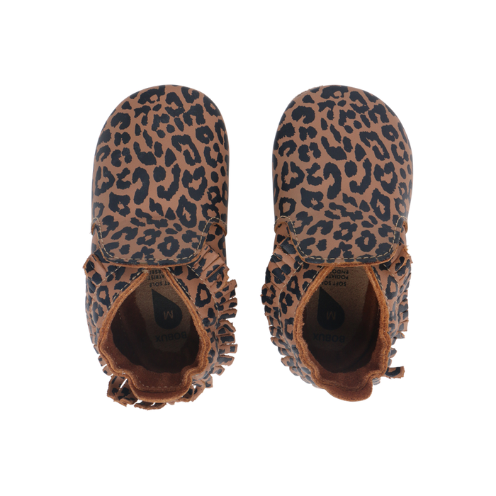Bobux – Leopard Print Caramel Soft Sole M (9-15 μηνών)