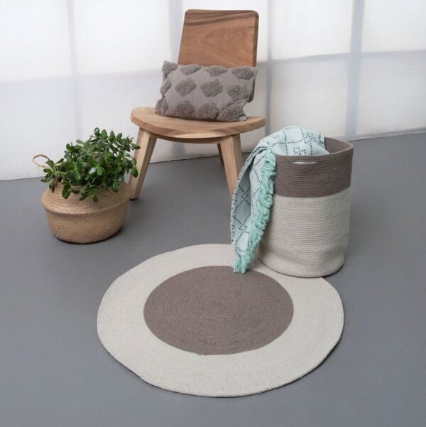 Διακοσμητικό Καλάθι Με Χερούλια Home Decor Keg Γκρι - Image 2