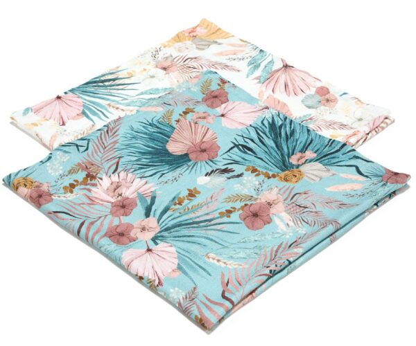 2 Pack Bamboo Μικρές Μουσελίνες - Boho Palms Light  (Silver Plus Protection Τεχνολογία)