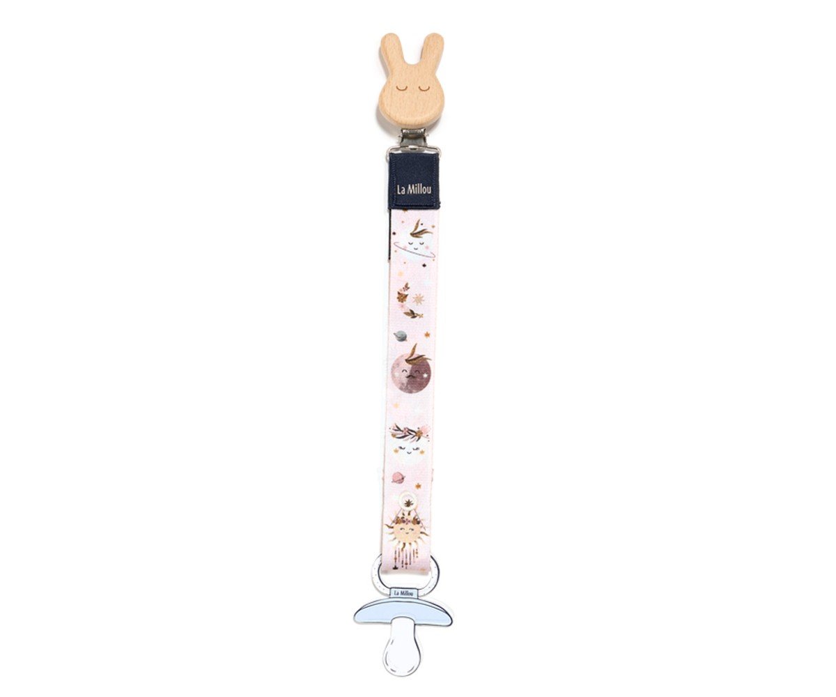 Pacifier Clip – Fly Me To The Moon - Nude