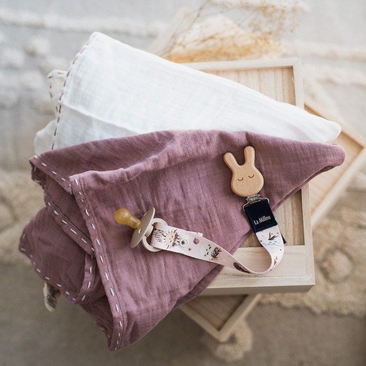 Pacifier Clip – Fly Me To The Moon - Nude - Image 2