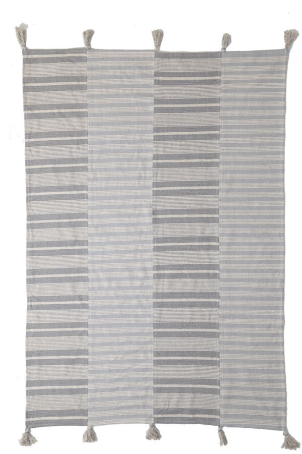 Lotus Cotton Kilim 066 Grey/White Διάδρομος