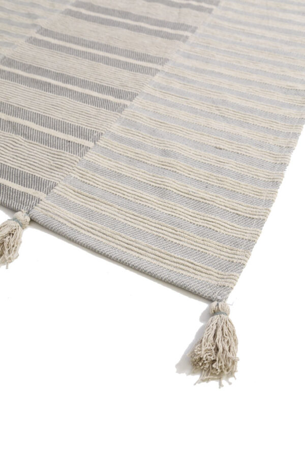 Lotus Cotton Kilim 066 Grey/White Διάδρομος - Image 6