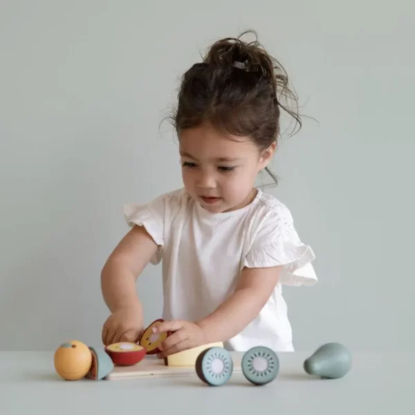 Ξύλινος Δίσκος Κοπής με Φρούτα Little Dutch - Image 2