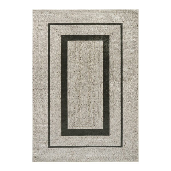 Jute Art 9130 Μπεζ-Μαύρο