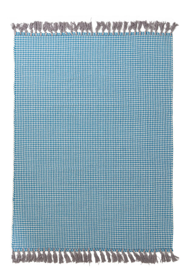 Urban Cotton Kilim Houndstooth Caribbean Sea Διάδρομος