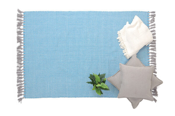 Urban Cotton Kilim Houndstooth Caribbean Sea Διάδρομος - Image 5
