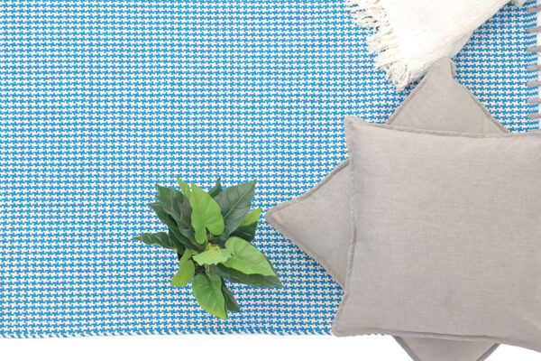 Urban Cotton Kilim Houndstooth Caribbean Sea Διάδρομος - Image 3