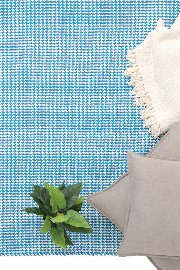 Urban Cotton Kilim Houndstooth Caribbean Sea Διάδρομος - Image 2