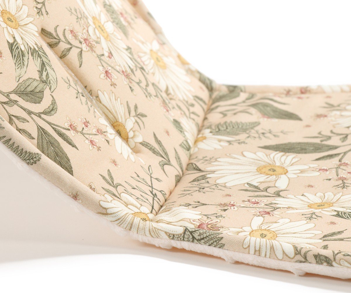 Organic Jersey Stroller Pad- Pretty Barbara – Sand - Image 2
