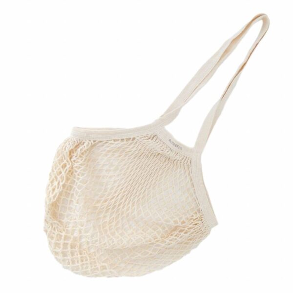 String Bag With Long Handles -Natural White Bag