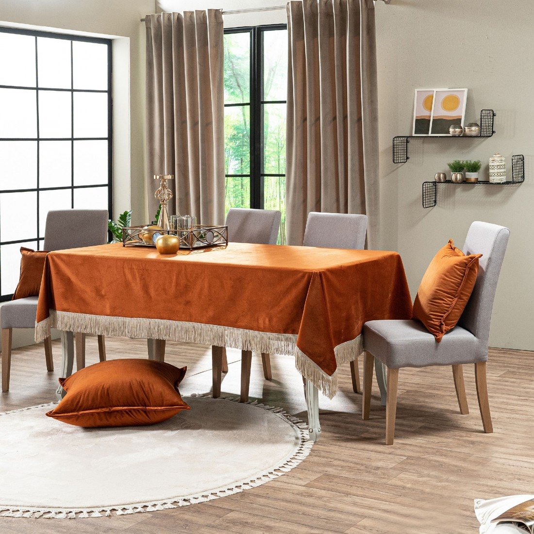 Velvet 05 Τραπεζομάντηλο Κεραμιδί - Image 2