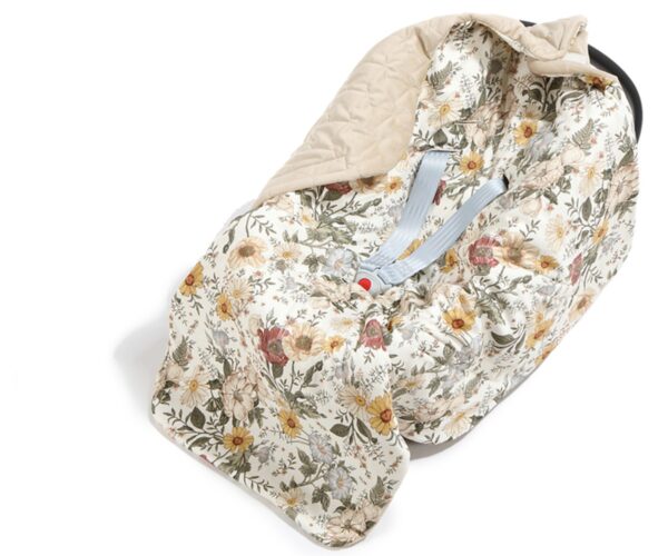 Organic Jersey Car Seat Blanket (Διπλής Όψης - 3 Σημείων) - Vintage Meadow