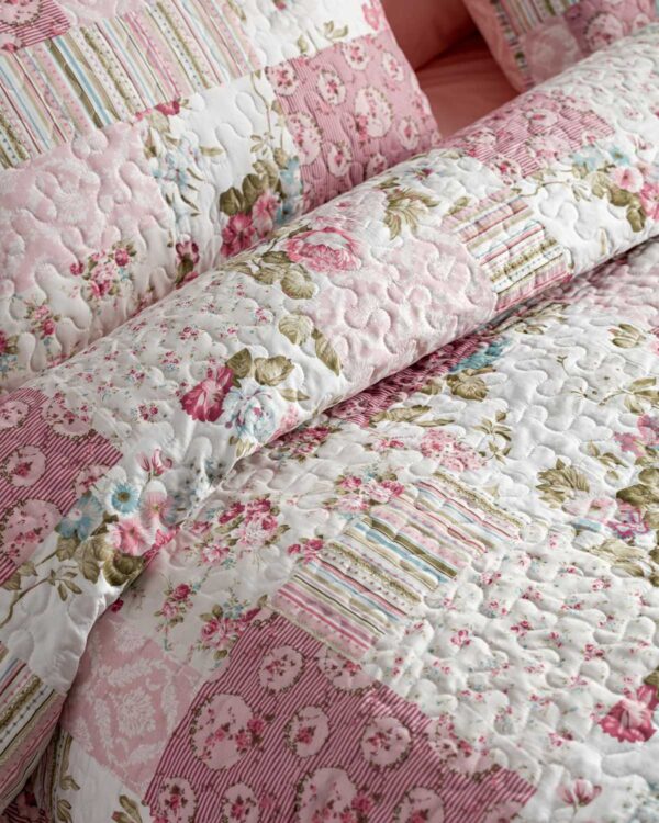 Patchwork Pink Σετ Κουβερλί Εμπριμέ Μονό 4023 - Image 3
