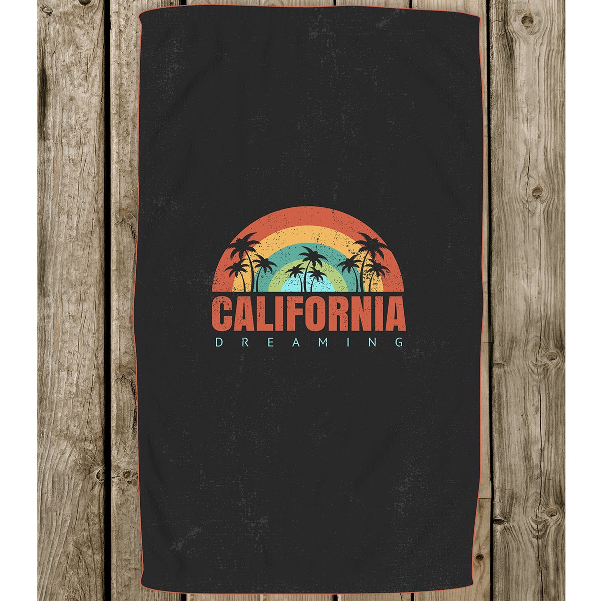 California Πετσέτα Θαλάσσης με τύπωμα στο κέντρο