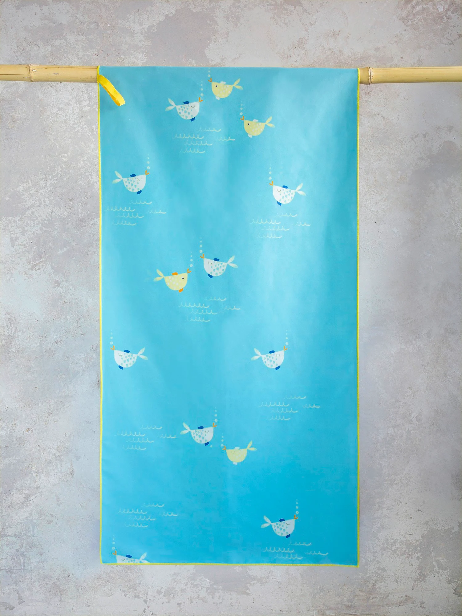 Octopus Πετσέτα Θαλάσσης διπλής όψης με σχέδιο χαριτωμένα ψαράκια