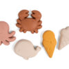 Warm Colors Silicone Sand Toys 5τμχ