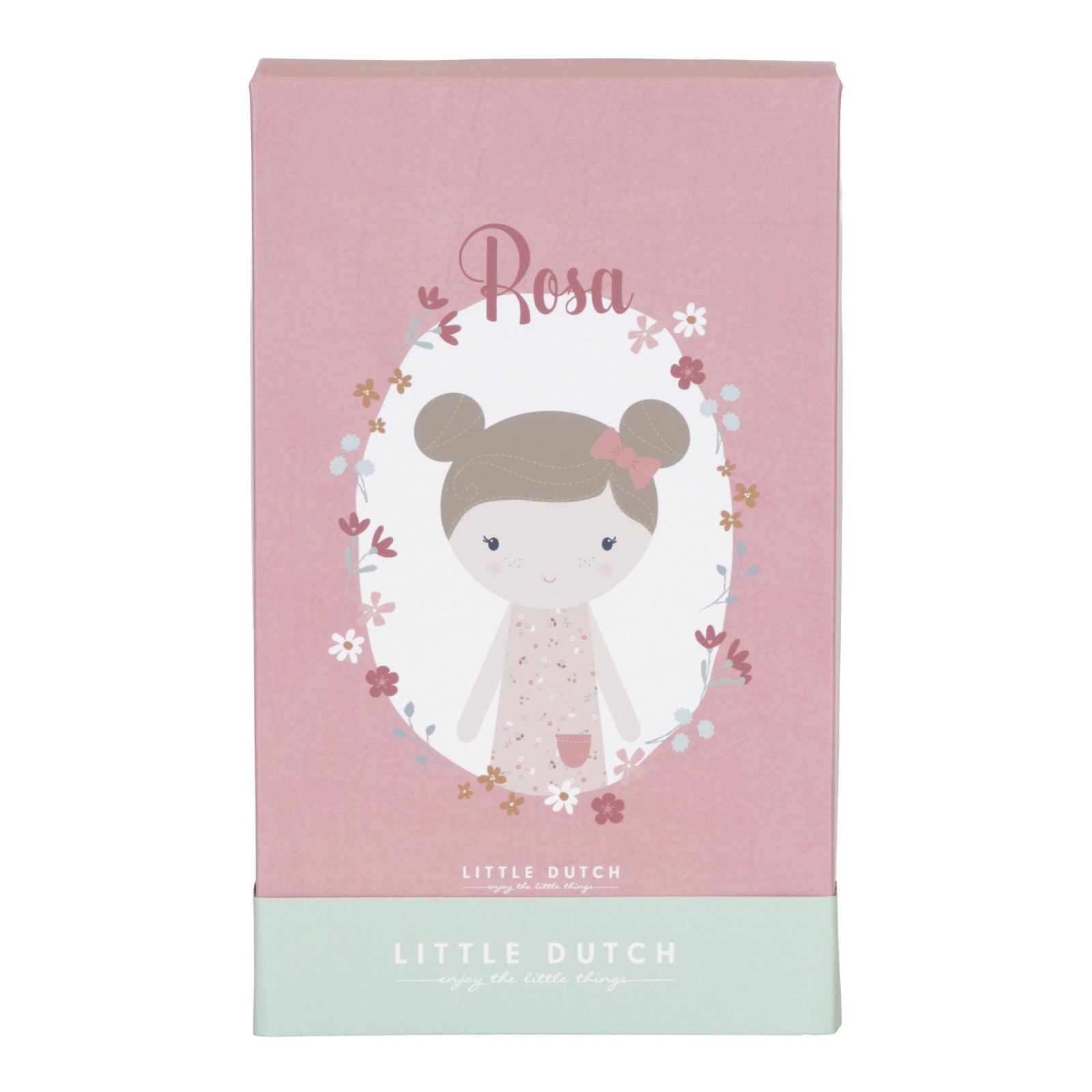 Κούκλα Rosa (35 cm), από 100% πολυεστέρα, μέσα σε συσκευασία πίσω όψη