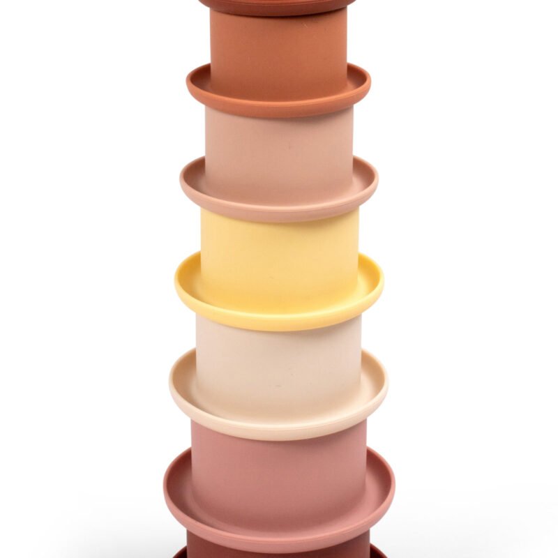 Silicone Stacking Caps Rose
