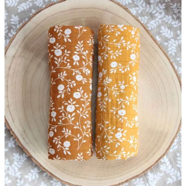 Σετ Πάνες Αγκαλιάς 2τμχ Caramel διπλωμένες