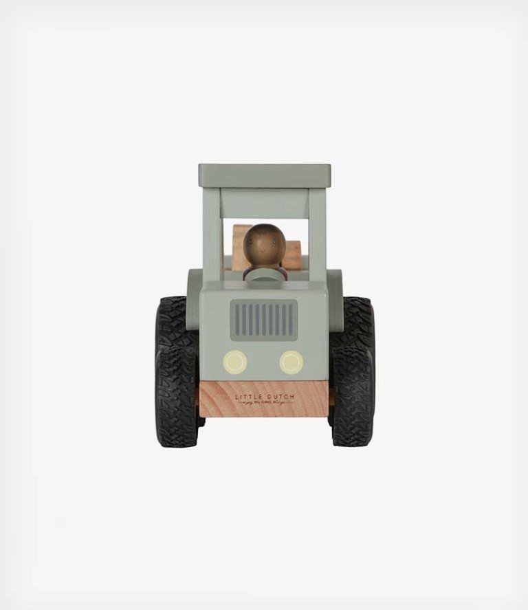 Little Farm Ξύλινο Τρακτέρ Με Καρότσα Και Ζωάκια, από 100% ανθεκτικό ξύλο, για παιδιά ηλικίας 18+ μηνών