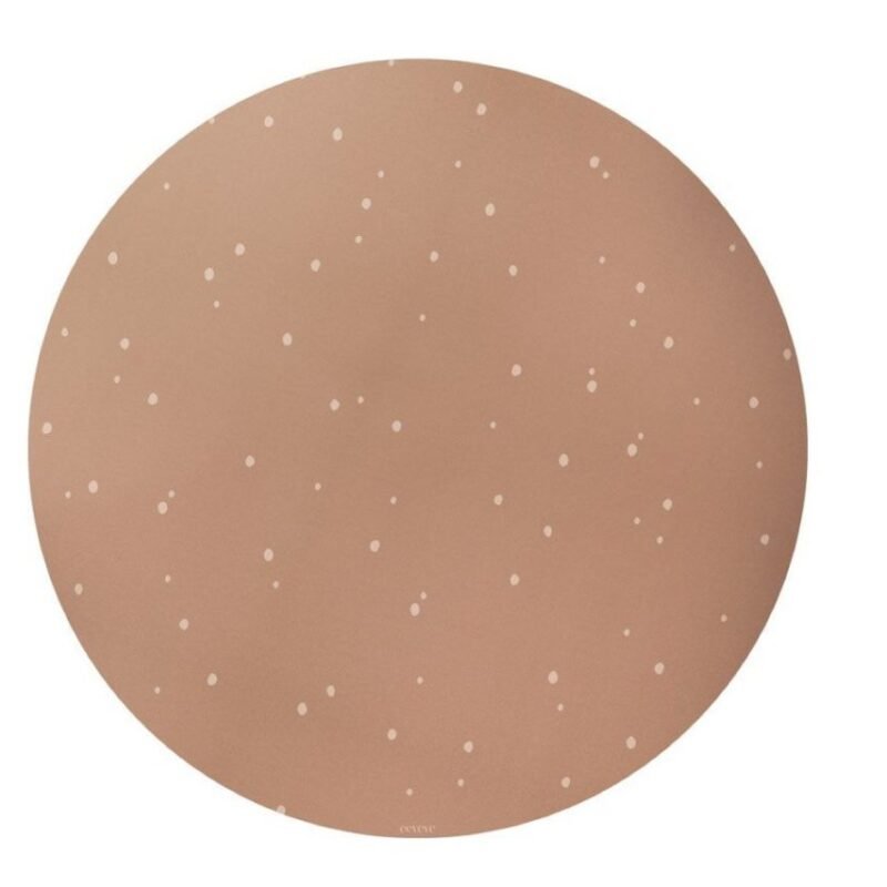 Round Floor Mat Cinnamon Dots