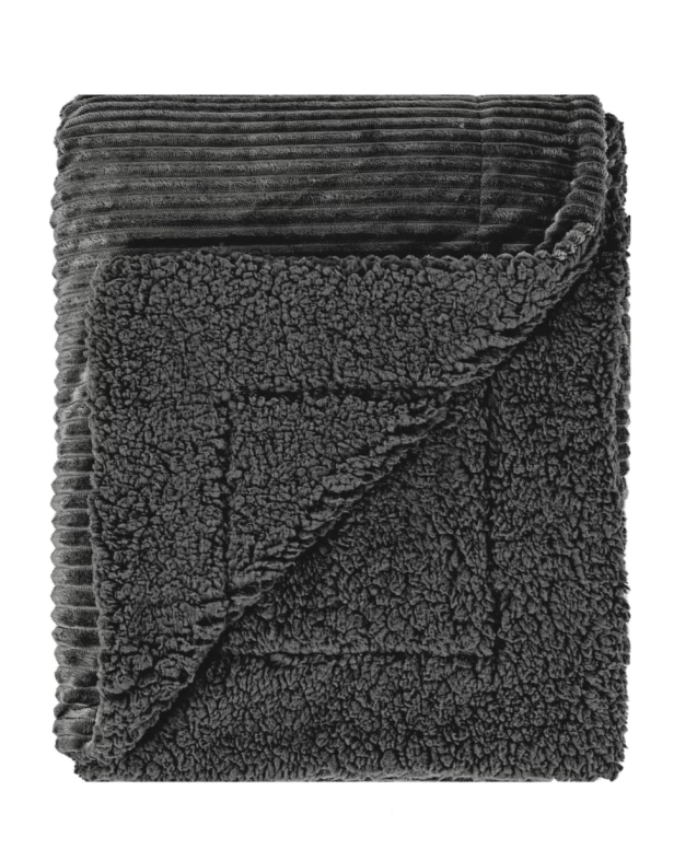 Spencer 24 Κουβέρτα Καναπέ Ανθρακί διπλωμένη