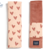 Heartbeat Velvet Jersey Seat Belt Cover Pink Ginger