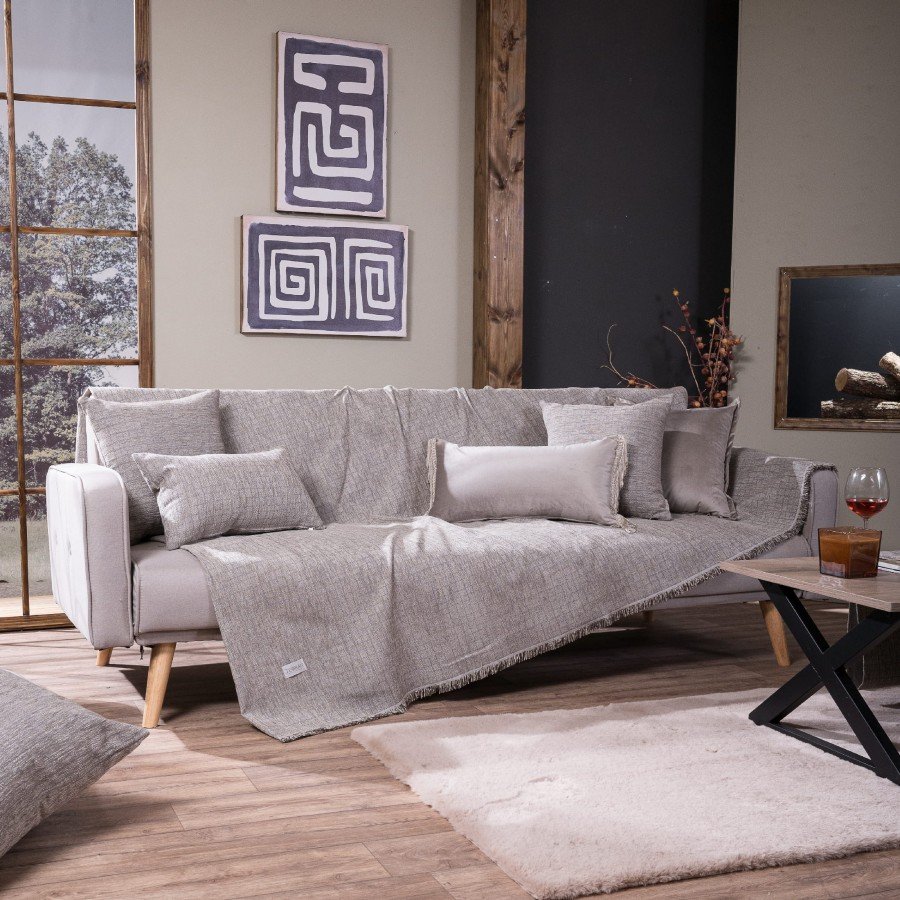 Lancaster Ριχτάρι 07 στρωμένο σε καναπέ