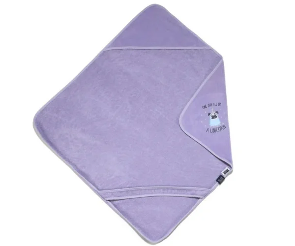 Doggy Unicorn Πετσέτα Bamboo Newborn Purple