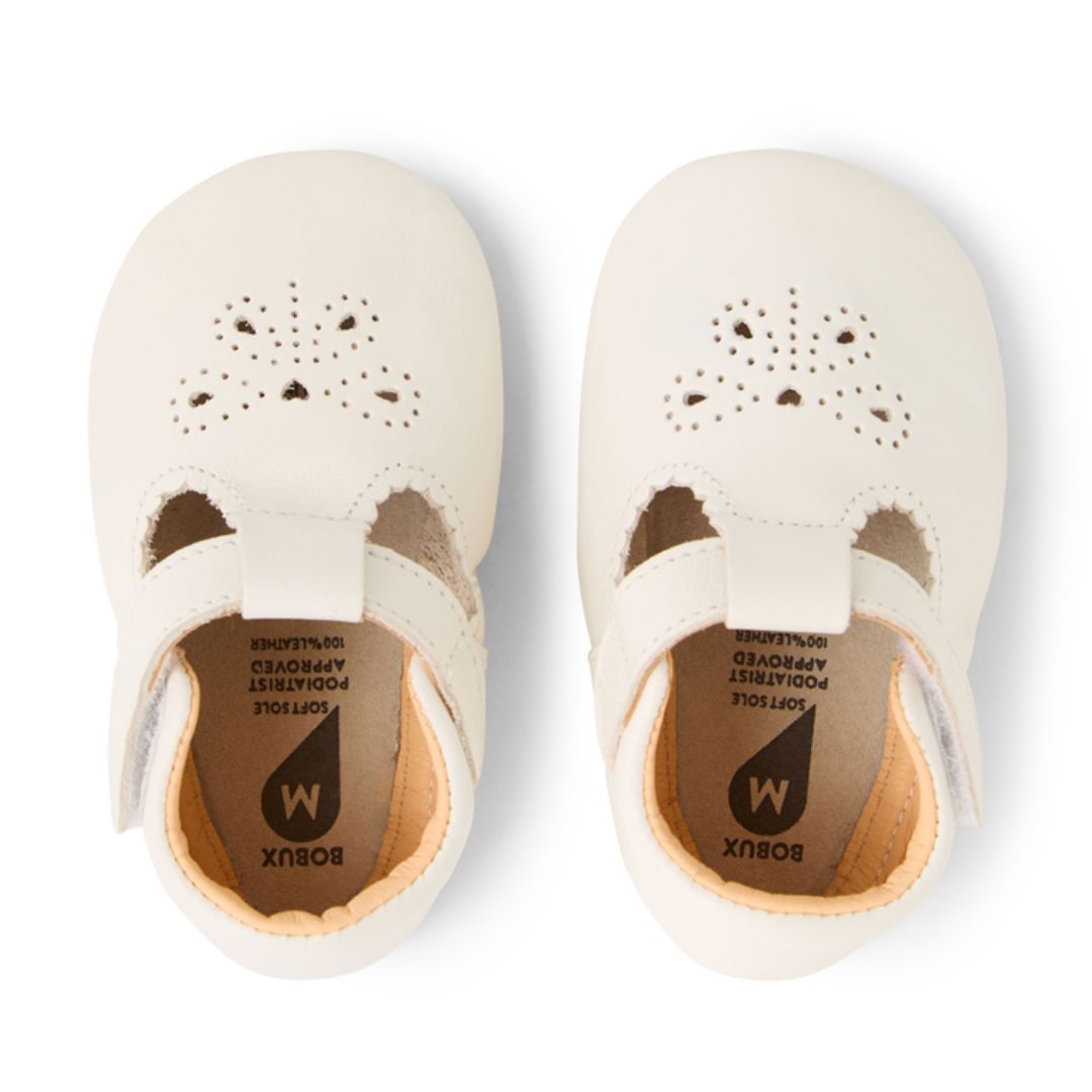 Bobux Soft Sole Flutterheart Παπουτσάκια White
