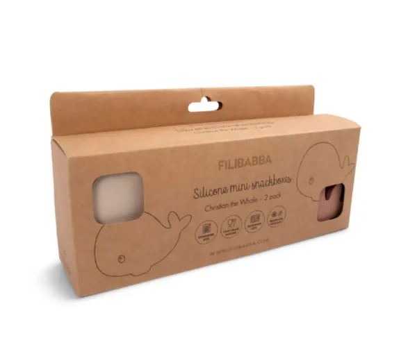 Christian The Whale Σετ Snackbox 2τμχ Blush μέσα σε συσκευασία