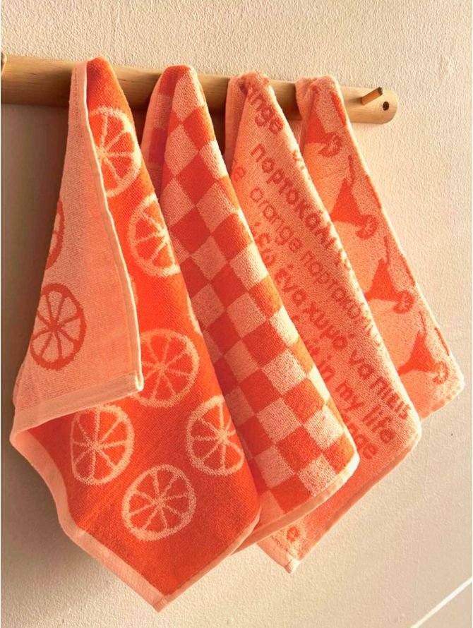 Jack101 Σετ Πετσέτες Κουζίνας 4τμχ κρεμασμένες