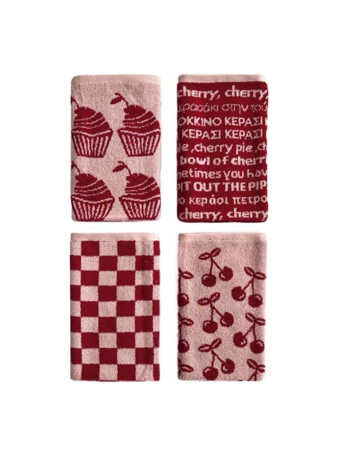 Jack103 Σετ Πετσέτες Κουζίνας 4τμχ διπλωμένες